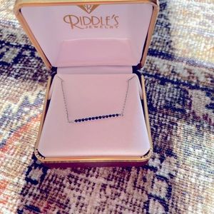 Silver & sapphire necklace